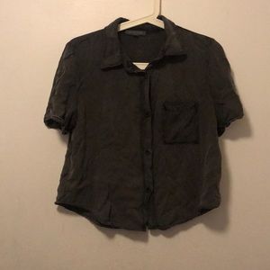 Don’t Ask Why Button Down lose Crop top